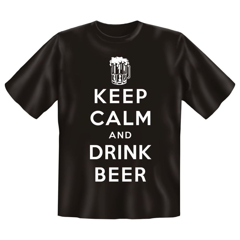 Fun T-Shirt Keep Calm and Drink Beer