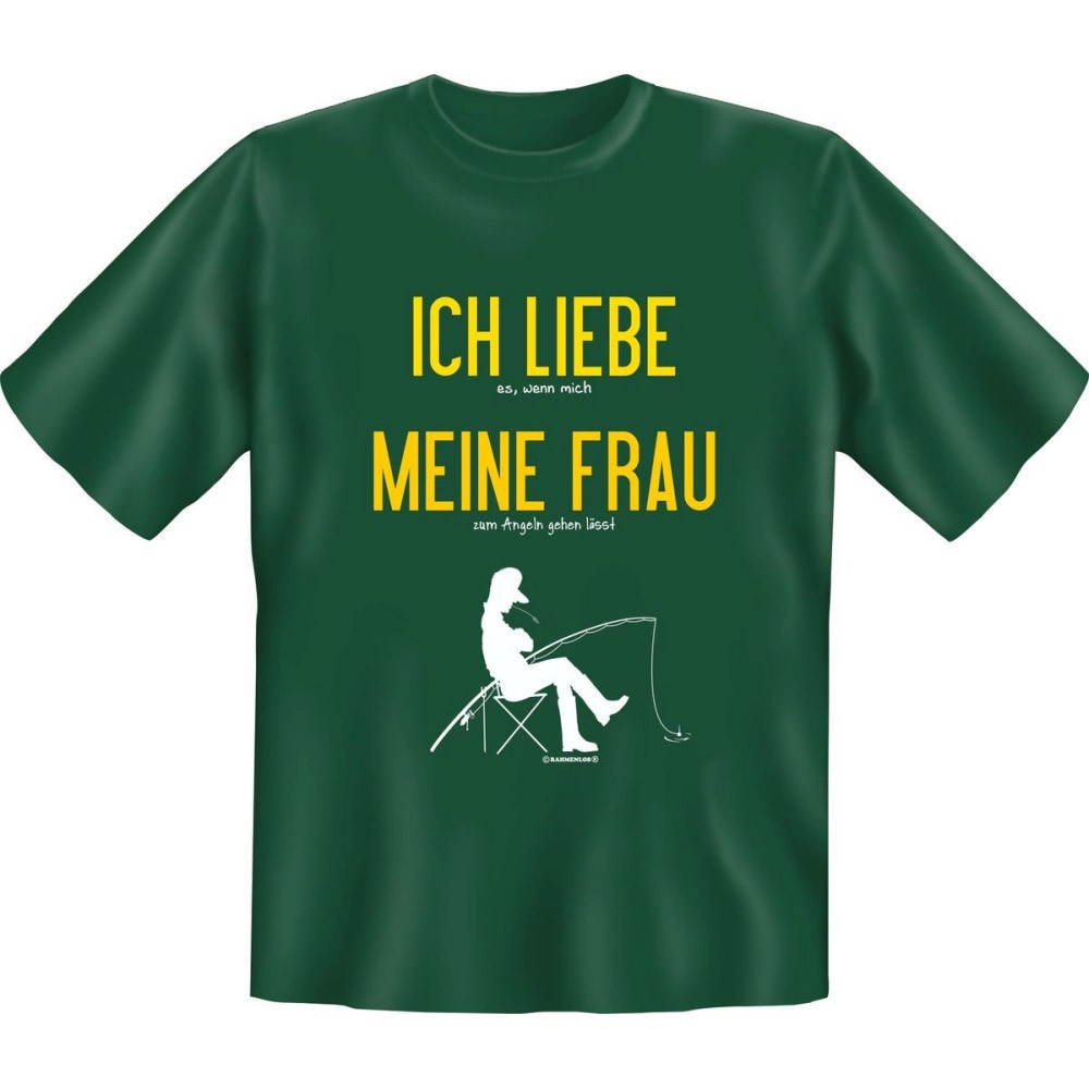 Fun T-Shirt - Liebe meine Frau Angeln