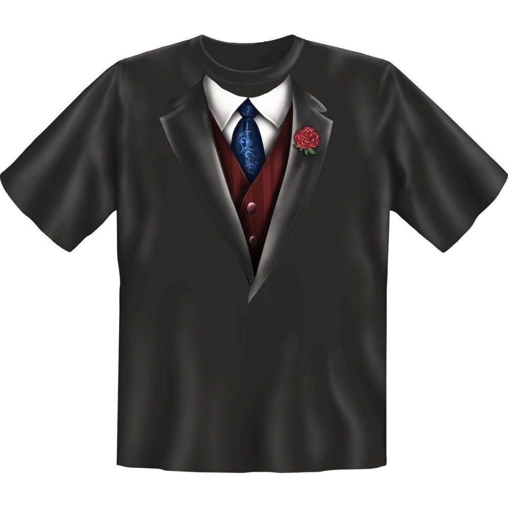 Fun T-Shirt - Smoking Krawatte Weste