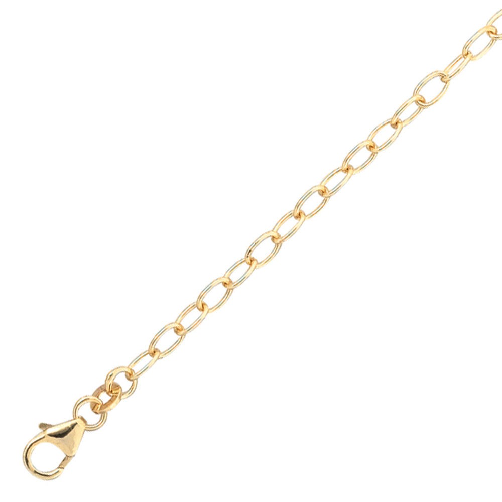 Verlängerungskette 333 Gelbgold 7cm Karabiner Kettenverlängerung