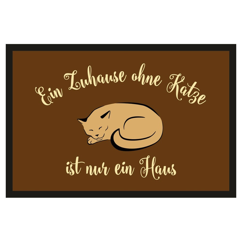 Fußmatte Türmatte Fußabtreter - Zuhause ohne Katze