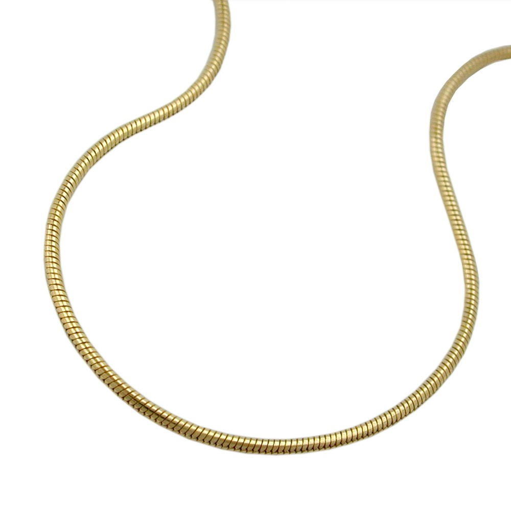Halskette 1mm SchlangenHalskette glatt Americ Double 45cm