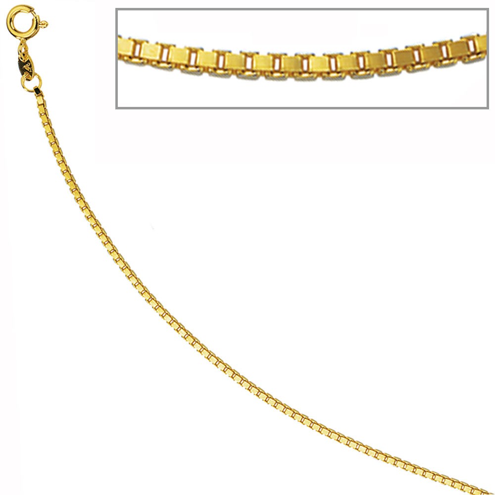 Venezianerkette 585 Gelbgold 1,5mm 50cm Gold Kette Halskette Goldkette