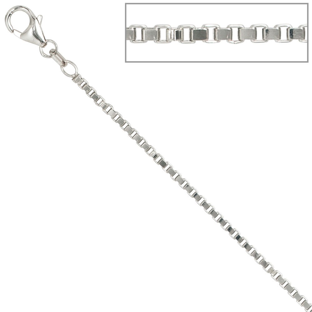 Venezianerkette 925 Silber 1,8mm 70cm Halskette Kette Silberkette Karabiner