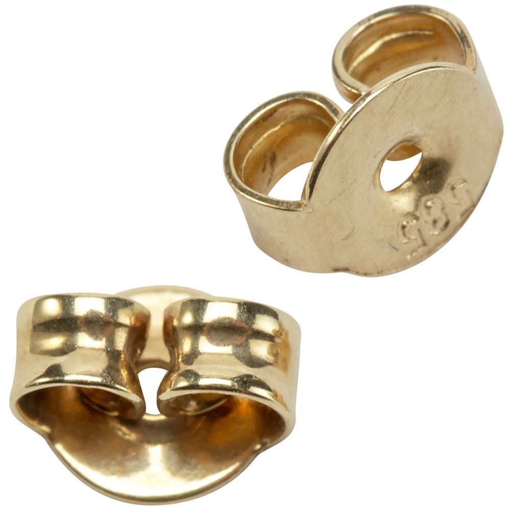 Pousetten 585 Gelbgold Goldpousetten Verschluss für Ohrstecker