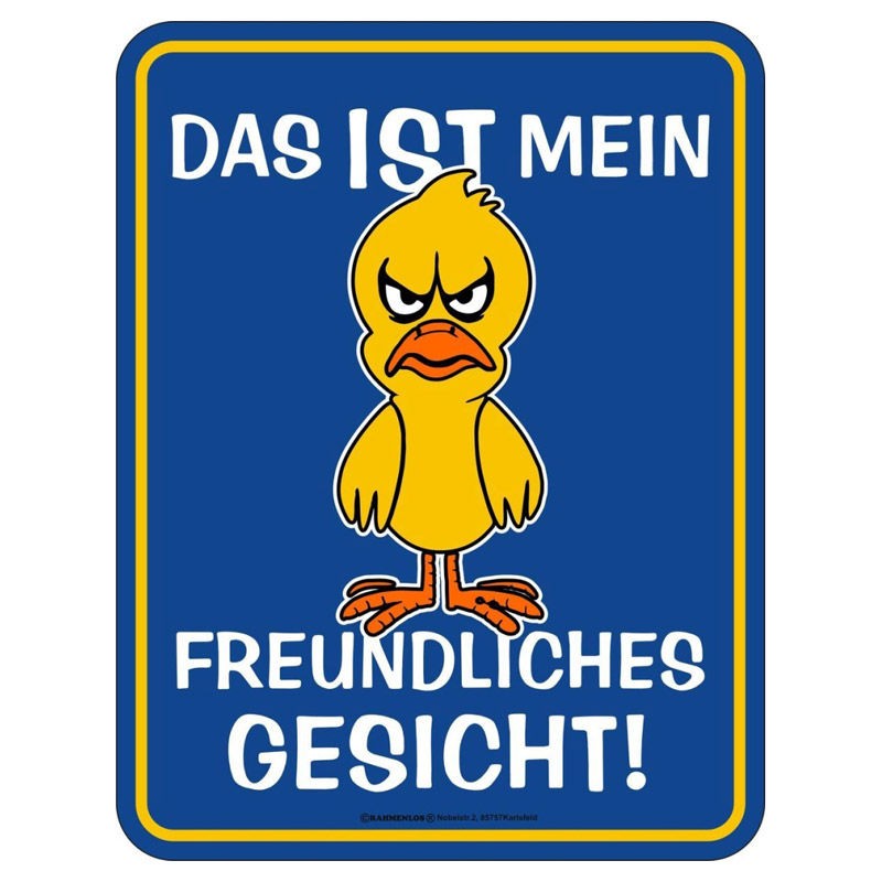 Magnetschild - freundliches Gesicht