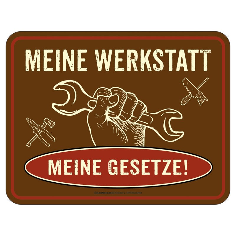Magnetschild - Meine Werkstatt