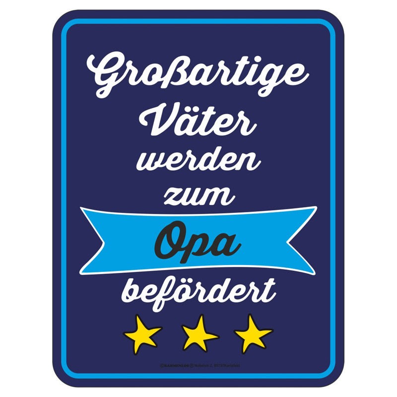 Magnetschild - Großartige Väter