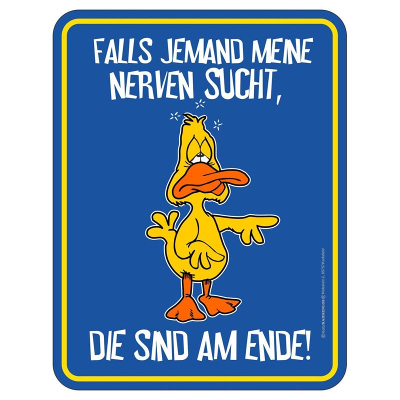 Magnetschild - Nerven am Ende