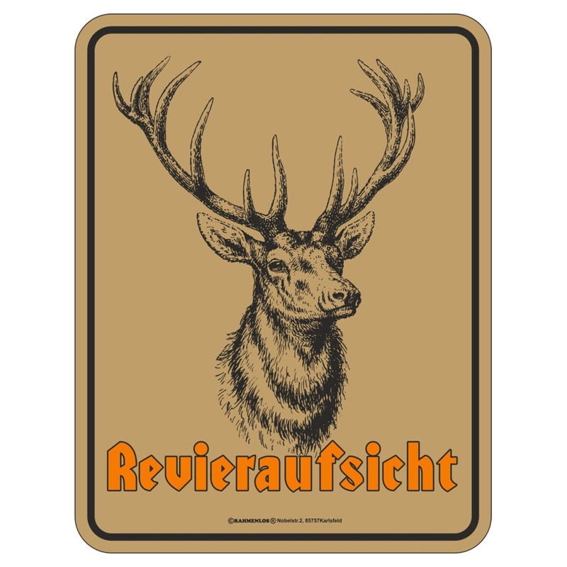 Magnetschild - Revieraufsicht
