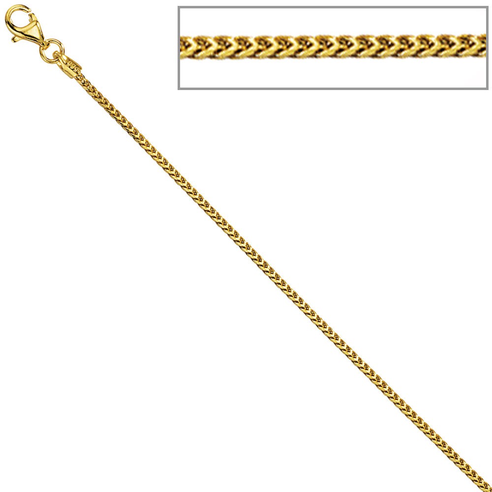 Bingokette 585 Gelbgold 1,5mm 45cm Gold Kette Halskette Goldkette Karabiner