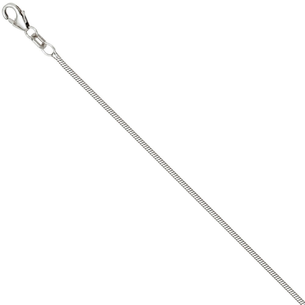 Schlangenkette 925 Silber 1,3mm 40cm Halskette Kette Silberkette Karabiner