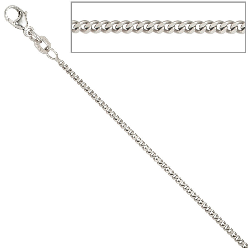 Panzerkette 925 Silber 1,7mm 42cm Halskette Kette Silberkette Karabiner