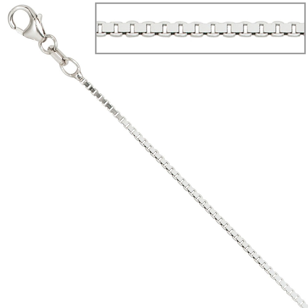 Venezianerkette 925 Silber 1,2mm 36cm Halskette Kette Silberkette Karabiner
