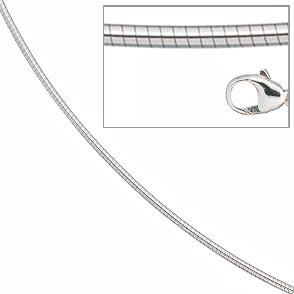 Halsreif 585 Weißgold 1,2mm 45cm Gold Kette Halskette Weißgoldhalsreif