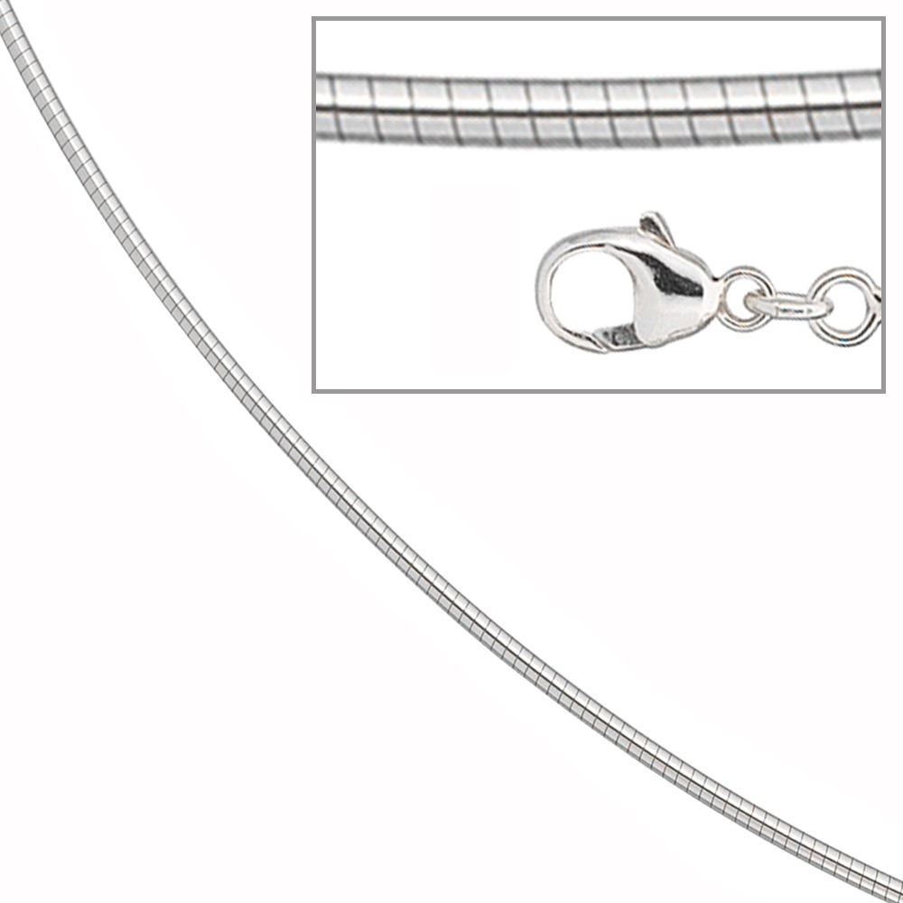 Halsreif 585 Weißgold 1,7mm 42cm Gold Kette Halskette Weißgoldhalsreif