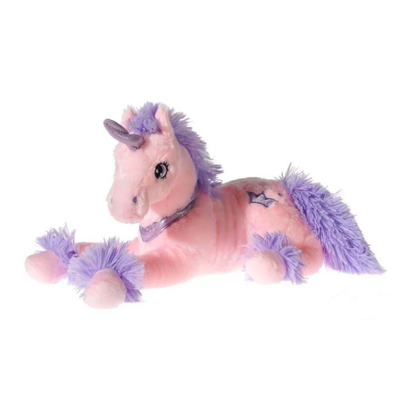 KuscheltierEinhorn liegend pink 35 cm