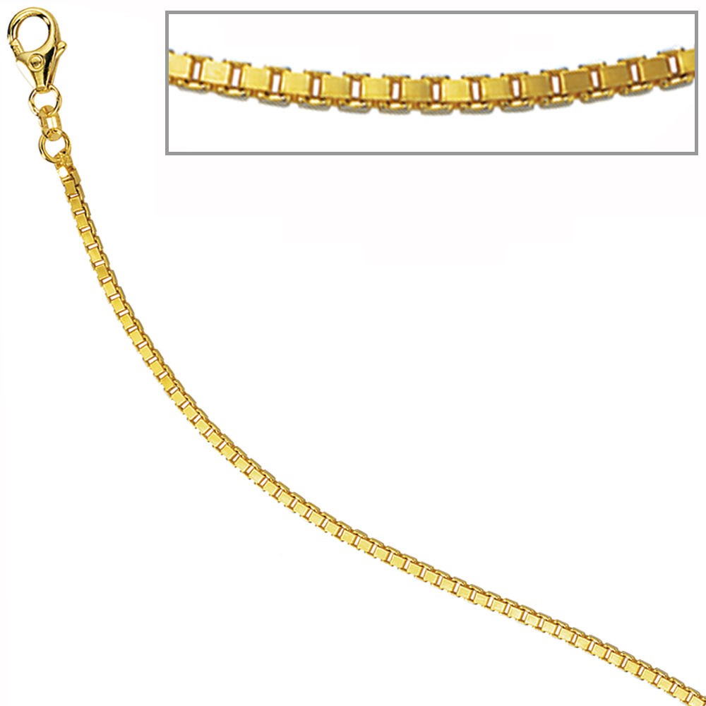 Venezianerkette 585 Gelbgold diamantiert 2mm 60cm Gold Kette Goldkette