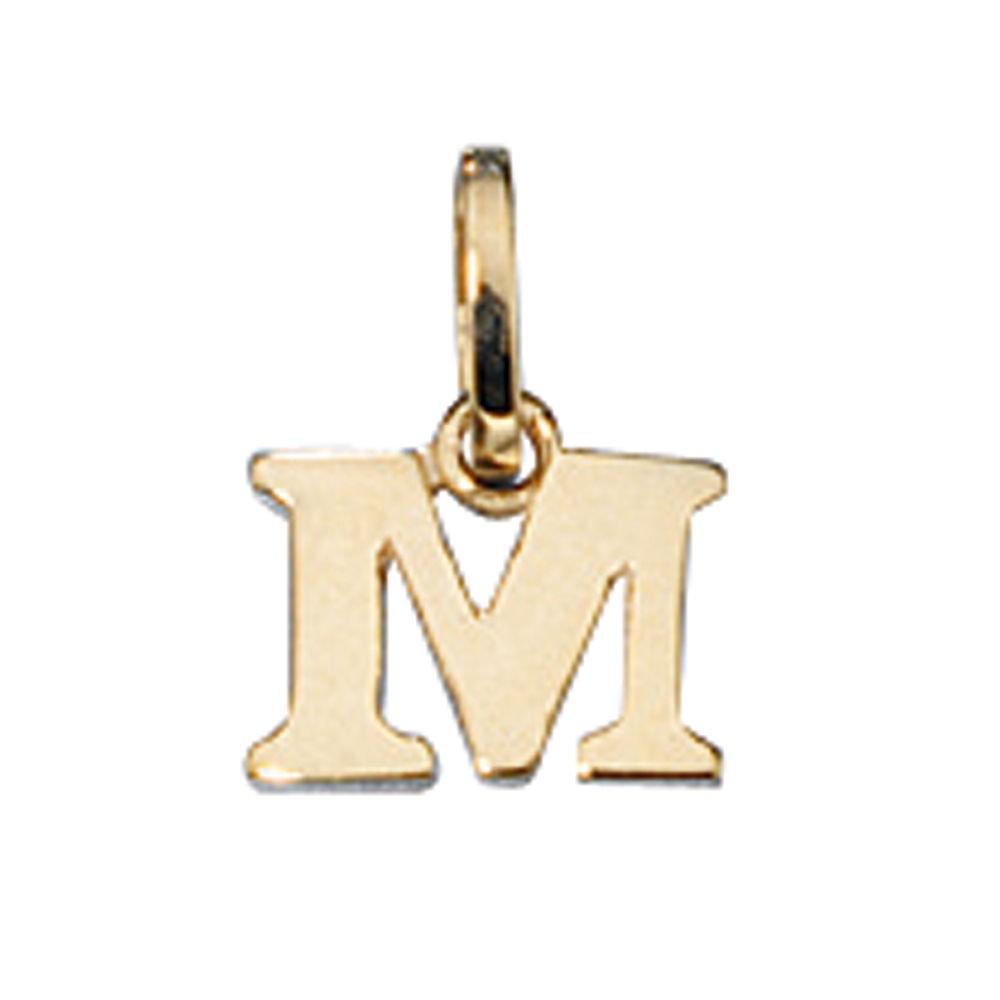 Anhänger Buchstabe M 333 Gelbgold Buchstabenanhänger