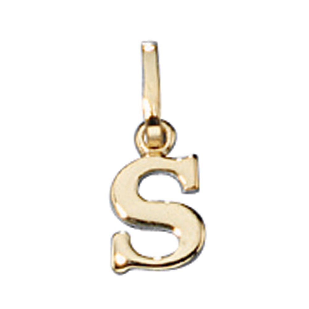 Anhänger Buchstabe S 333 Gelbgold Buchstabenanhänger
