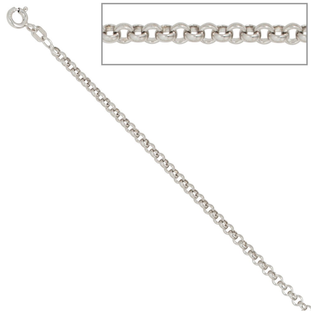 Erbskette 925 Sterling Silber 2,5mm 70cm Halskette Kette Silberkette Federring