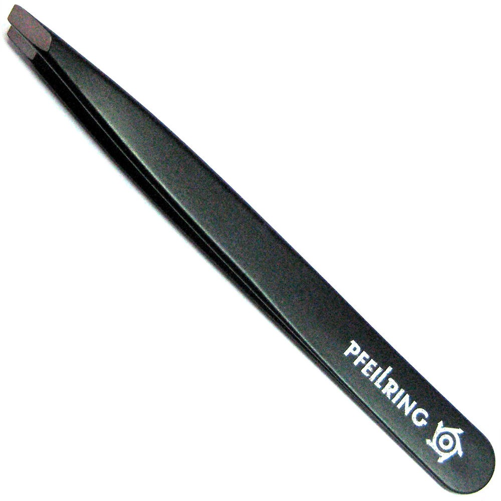 Pfeilring Pinzette, 9,5cm, Edelstahl INOX schwarz, ideal bei Nickelallergie
