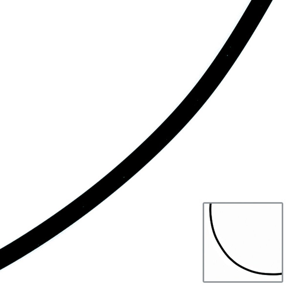 Halskette Kautschuk schwarz mit 333 Gelbgold 3mm 45cm Kautschukkette