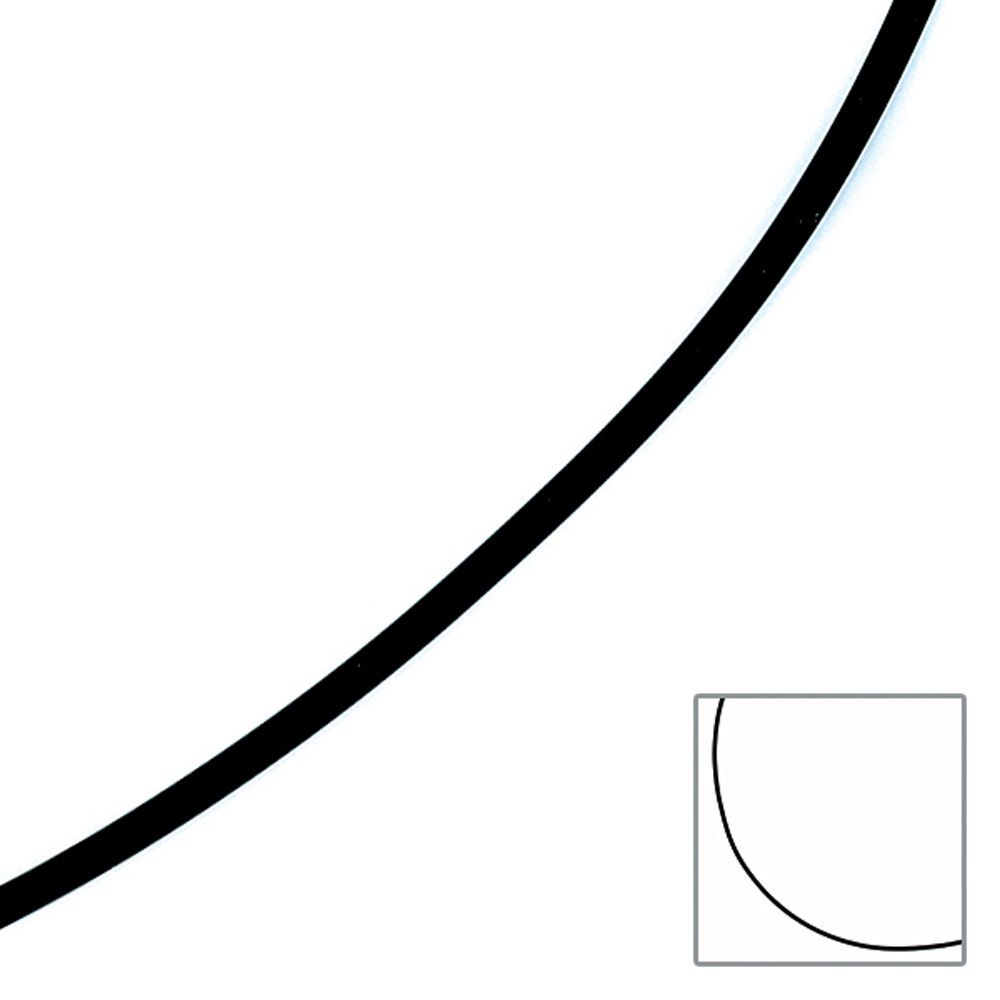 Halskette Kautschuk schwarz mit 333 Gelbgold 2mm 45cm Kautschukkette