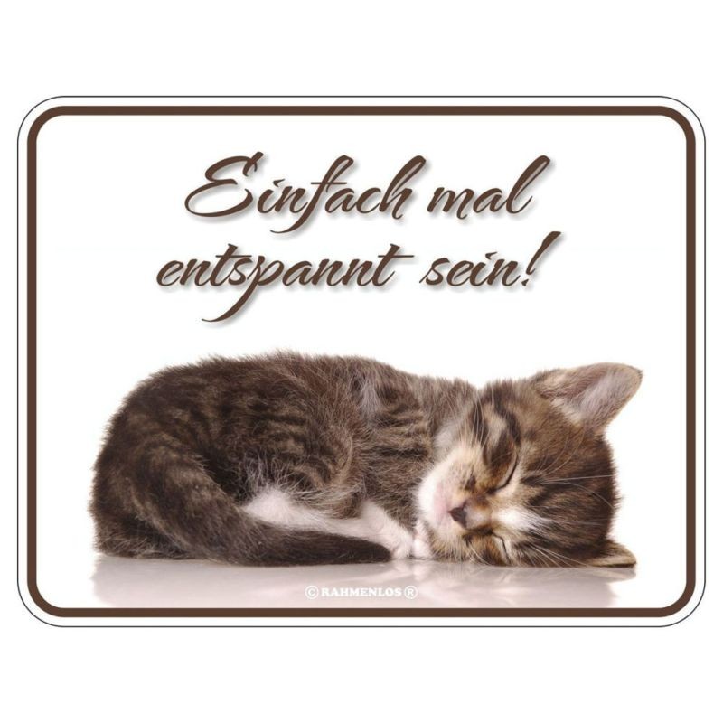 geprägtes Blechschild - Einfach mal entspannt sein