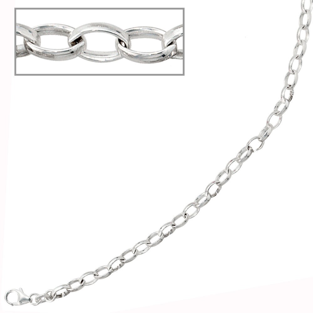 Armband 925 Sterling Silber rhodiniert 21cm Silberarmband Karabiner