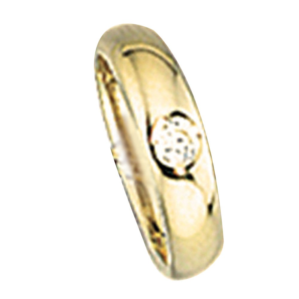 Kinder Taufring 333 Gelbgold 1 Zirkonia Taufanhänger