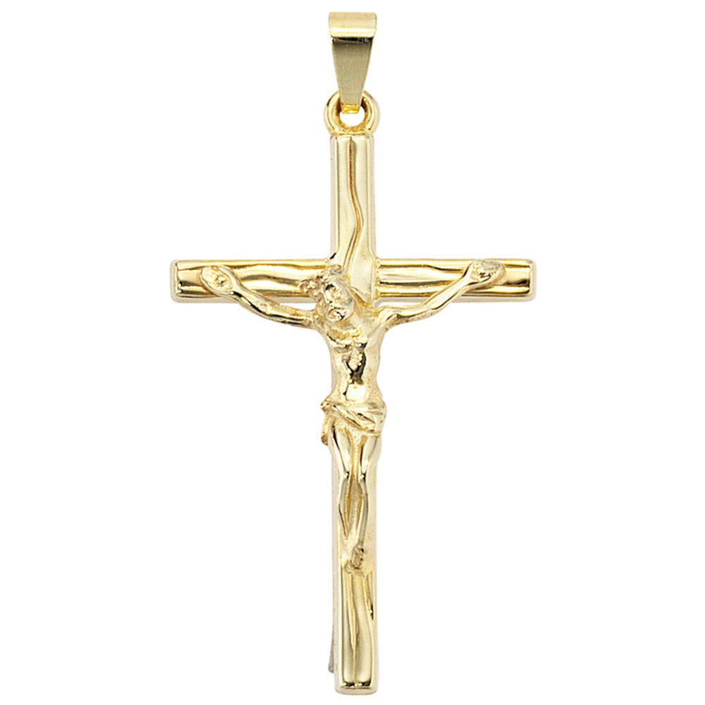 Anhänger Kreuz 585 Gelbgold Kreuzanhänger Goldkreuz