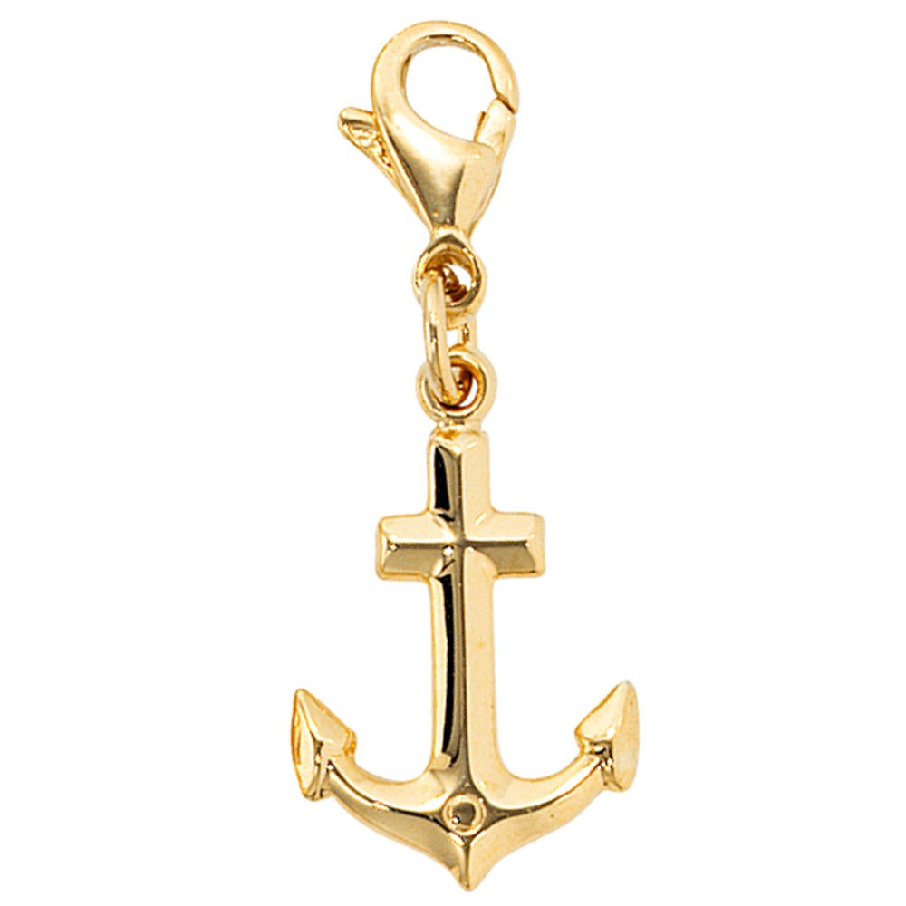 Einhänger Charm Anker 333 Gelbgold