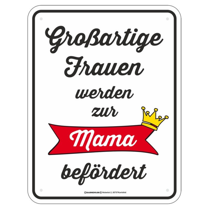 geprägtes Blechschild - Großartige Frauen