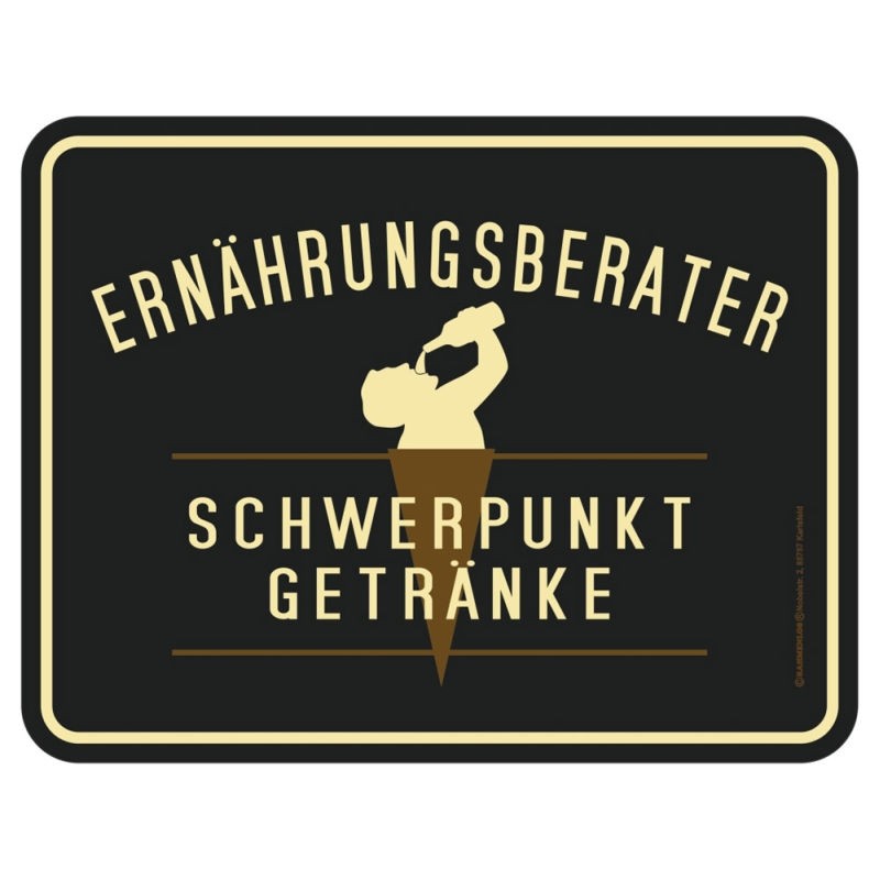 geprägtes Blechschild - Ernährungsberater