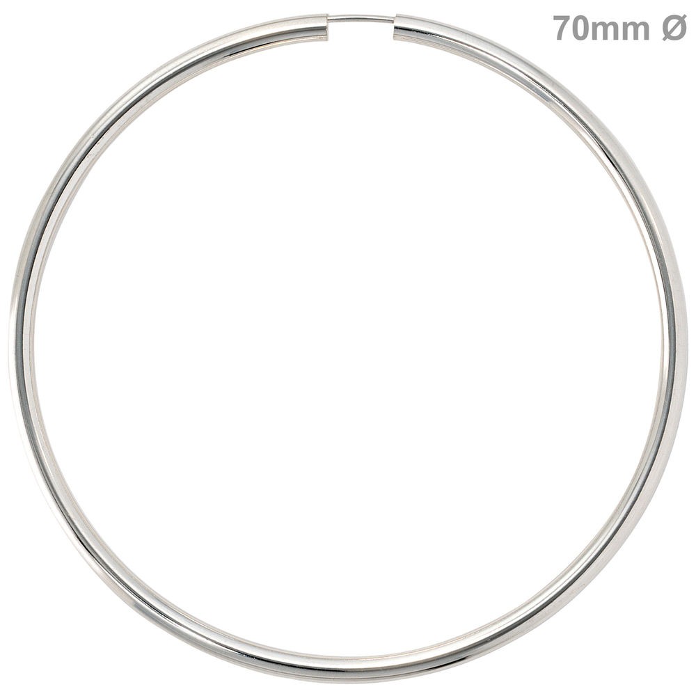 Creolen rund 925 Sterling Silber Ohrringe Silberohrringe Silbercreolen