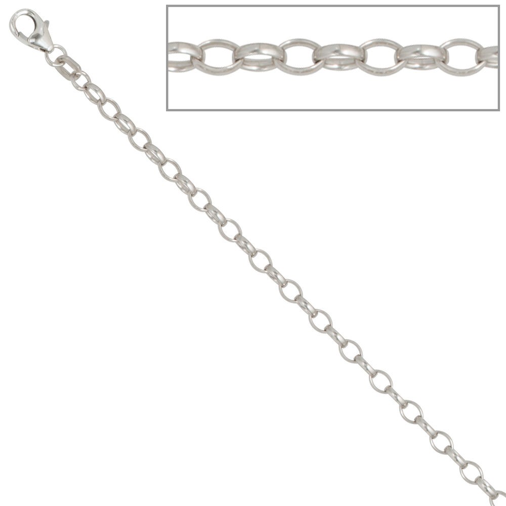 Ankerkette 925 Silber 3,0mm 60cm Halskette Kette Silberkette Karabiner