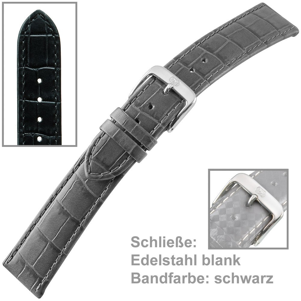 Uhrenarmband Ladies 20mm Louisiana Prägung auf Kalbleder