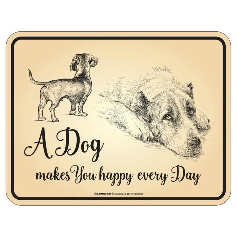 geprägtes Blechschild - Dog every day