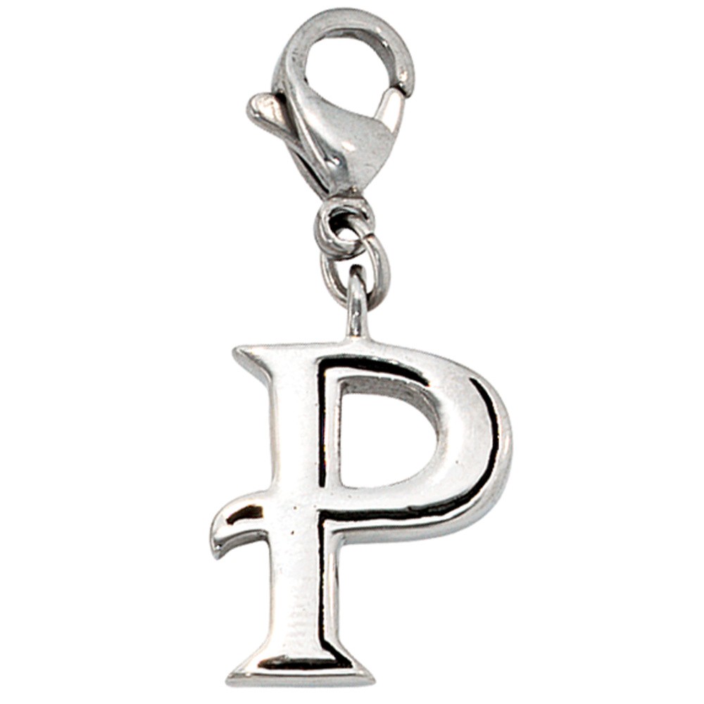 Anhänger Charm Buchstabe P Edelstahl