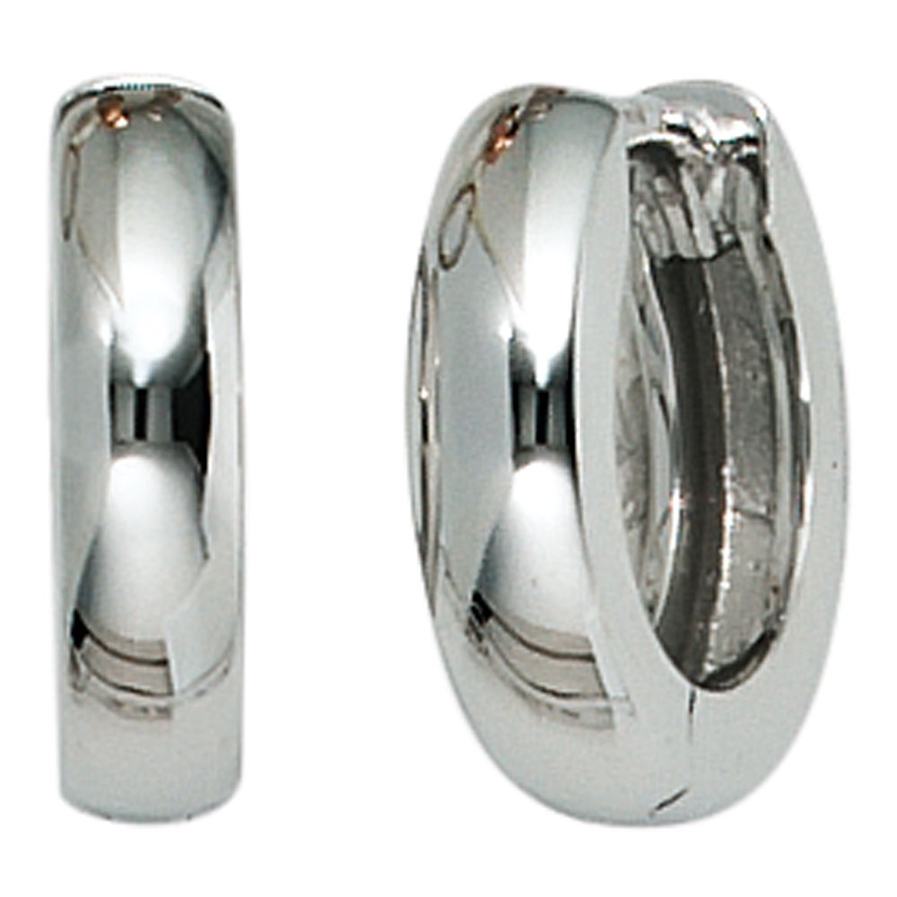 Creolen rund 585 Weißgold Ohrringe Goldohrringe Goldcreolen