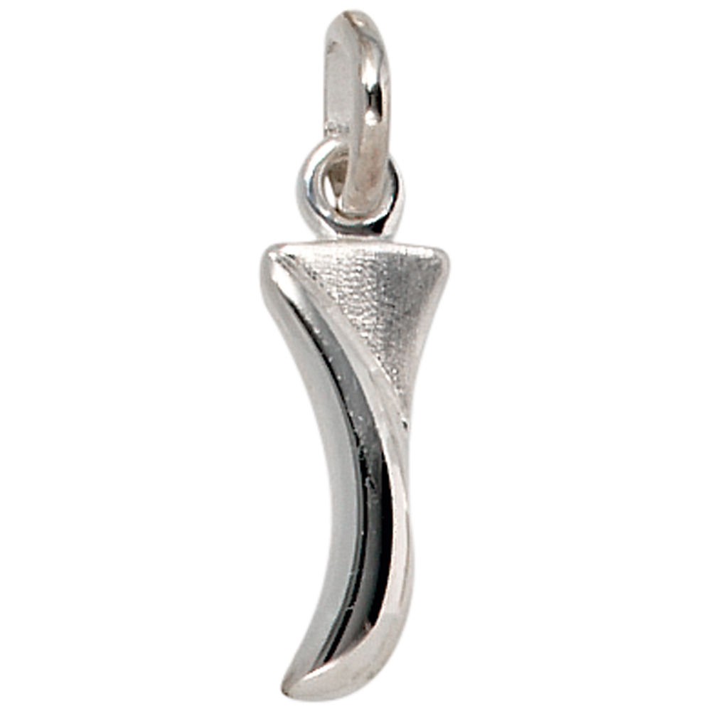 Anhänger Buchstabe I 925 Sterling Silber matt Buchstabenanhänger