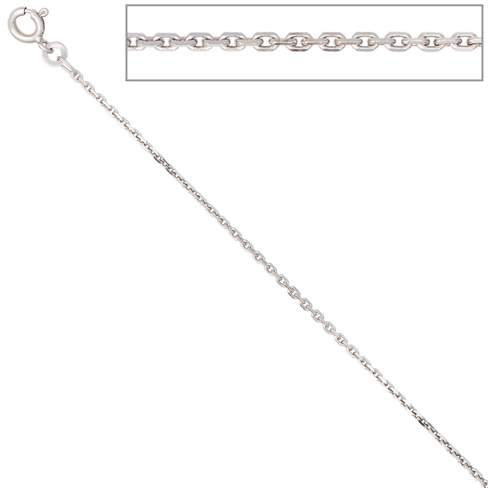 Ankerkette 333 Weißgold 1,6mm 42cm Gold Kette Halskette Weißgoldkette
