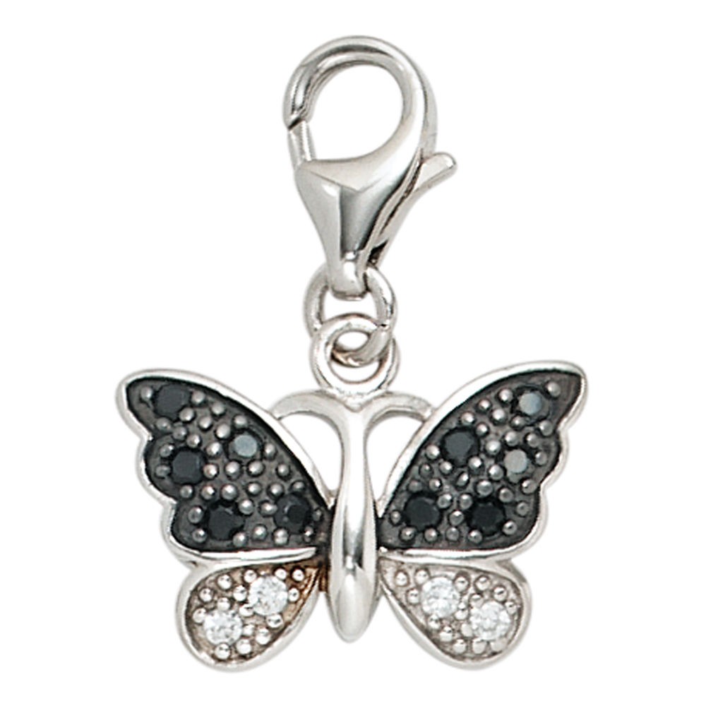 JOBO Einhänger Charm Schmetterling 925er mit Zirkonia Sterlingsilber rhodiniert