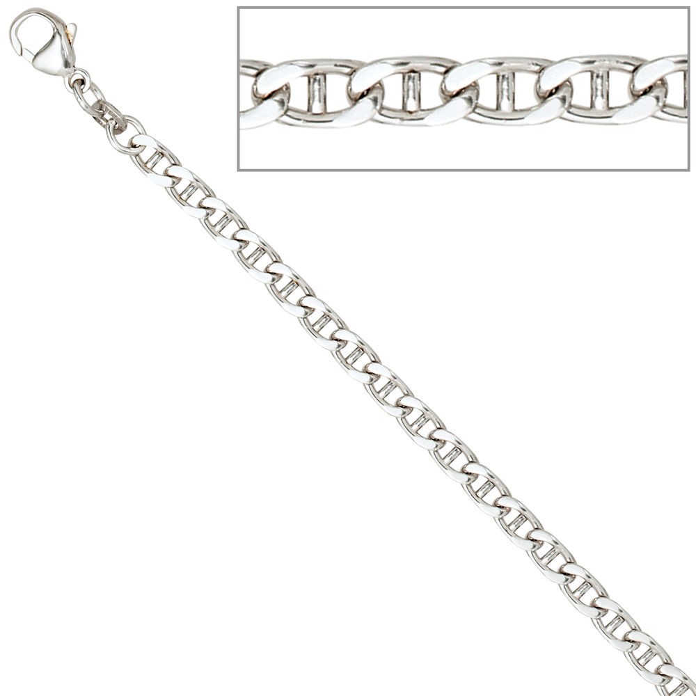 Armband 925 Sterling Silber rhodiniert 21cm Silberarmband Karabiner
