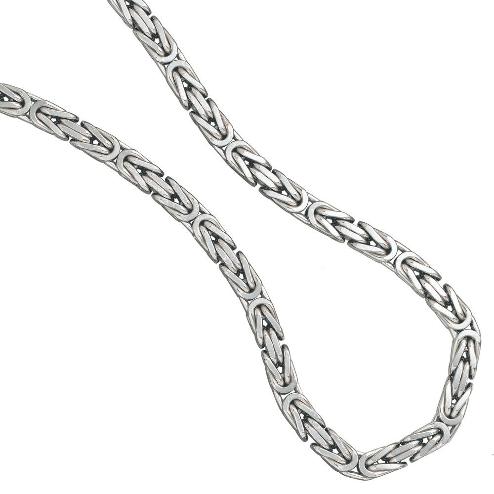 JOBO Königskette 925 Silber 7,2mm Halskette 60cm Karabiner Silberkette Kette