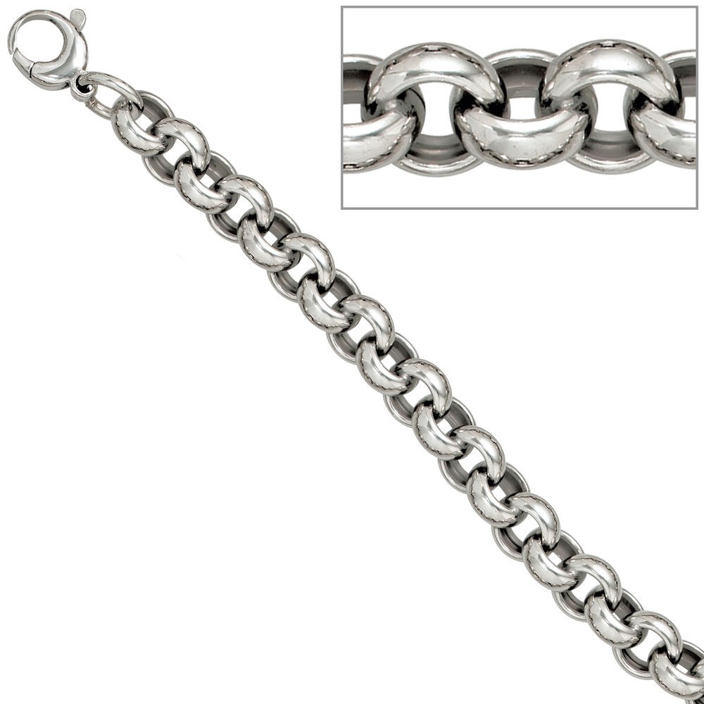 Erbsarmband 925 Sterling Silber 21cm Armband Silberarmband Karabiner