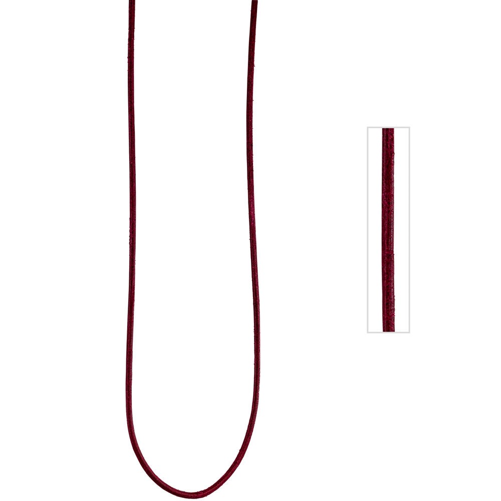 Leder Halskette Kette Schnur weinrot 100cm