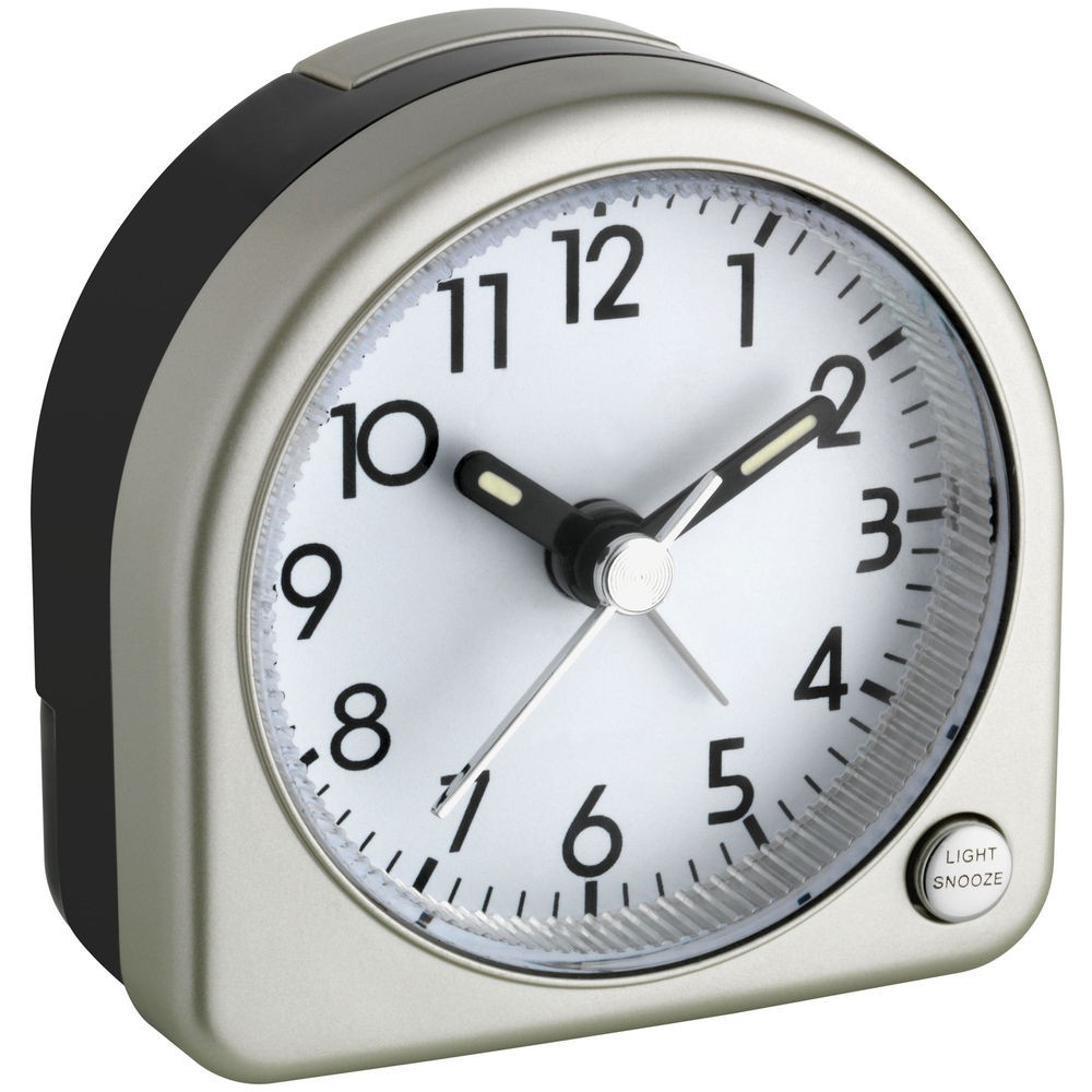 Reise-Wecker Quarz Leuchtzeiger Nachweckautomatik Hintergrundbeleuchtung