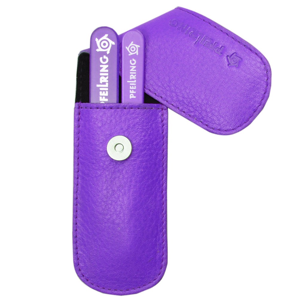 Pfeilring Maniküretui, Nappaleder lila, 2-teilige Bestückung